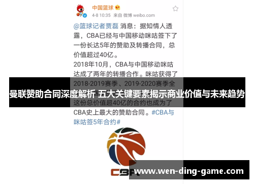 曼联赞助合同深度解析 五大关键要素揭示商业价值与未来趋势