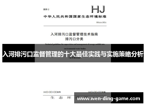 入河排污口监督管理的十大最佳实践与实施策略分析